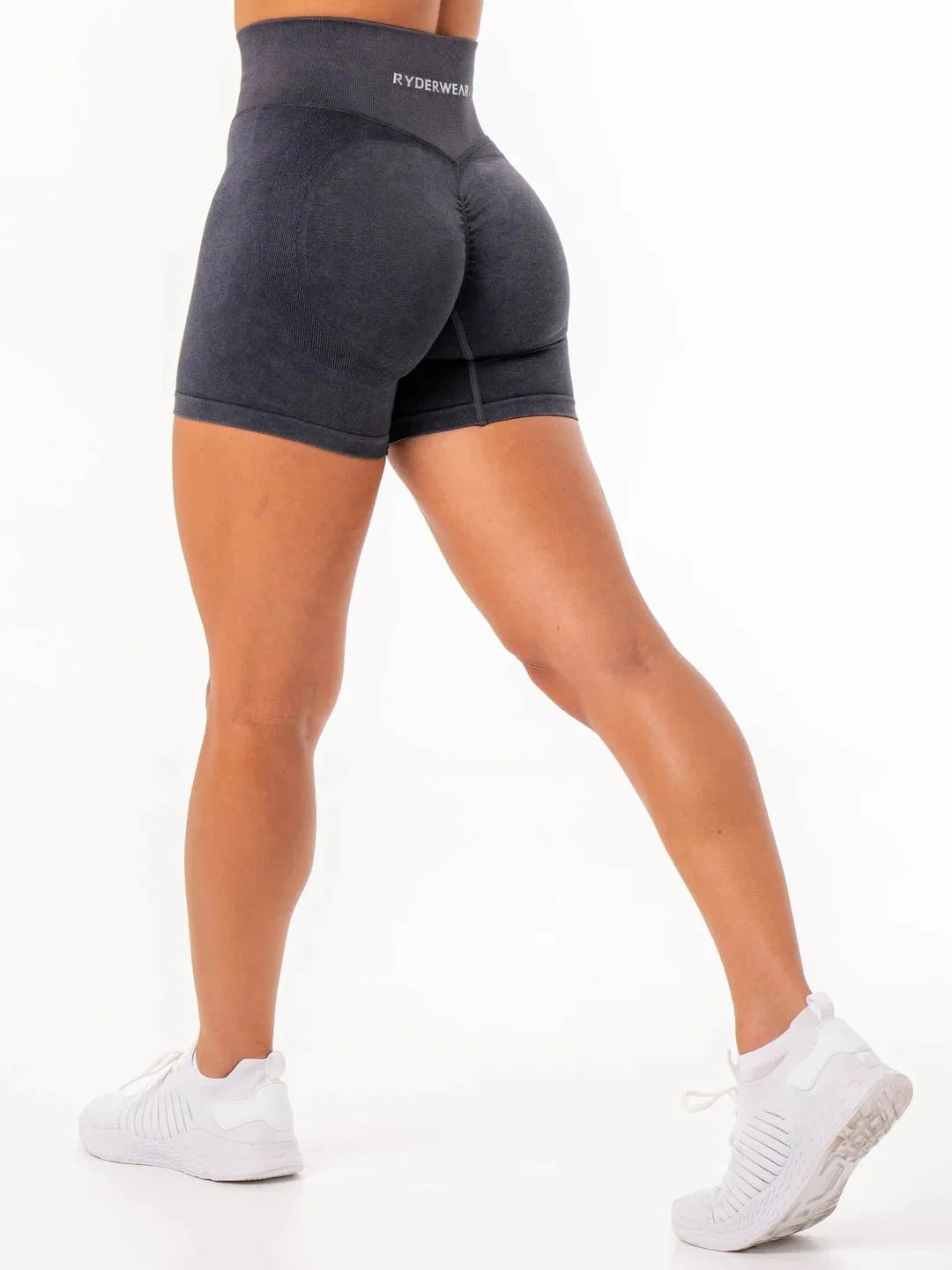 STONEWASH SCRUNCH SEAMLESS SHORTS NOIR (PACK DE 3)
