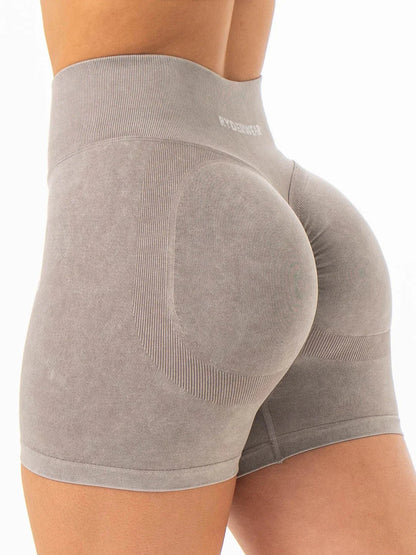 STONEWASH SCRUNCH SEAMLESS SHORTS STONE (PACK DE 3)